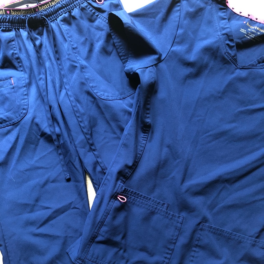 HeartSoul Navy Scrub set, XS, pants & tops